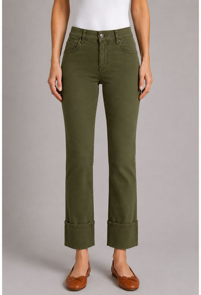 Cuffed Crop Pant - Texture